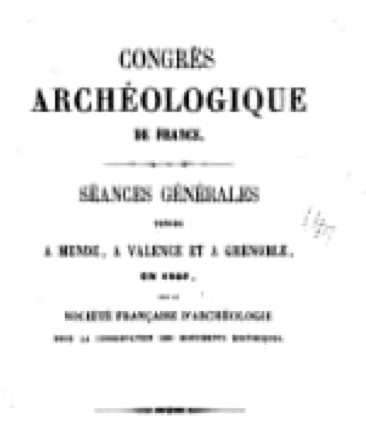 Extraits Congrès archéologique de France 1857