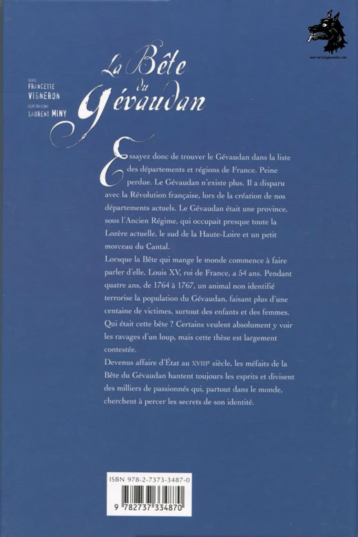 Livre Francette Vigneron & Laurent Miny - La ‍Bête ‍du ‍Gévaudan