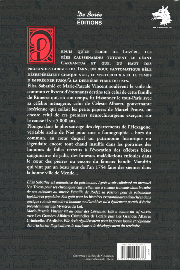 Livre Élisa Sabathié - Marie-Pascale Vincent - Les mystères de Lozère